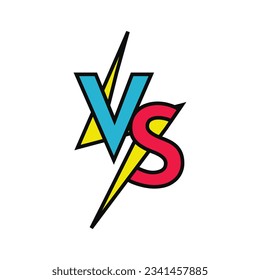 Versus logo. VS letters for sports, fight, competition, battle, match, game