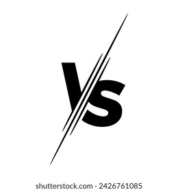 Versus logo. VS letters for sports, fight, competition, battle, match, game. Vector icon.