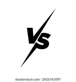 Versus-Logo. VS-Buchstaben für Sport, Kampf, Wettbewerb, Kampf, Spiel, Spiel. Vektor-Symbol.