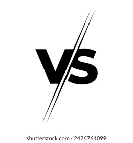 Versus logo. VS letters for sports, fight, competition, battle, match, game. Vector icon.