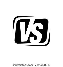 Versus-Logo. VS-Buchstaben für Sport, Kampf, Wettbewerb, Kampf, Spiel, Spiel. Vektorgrafik-Symbol.