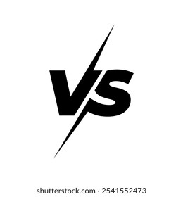 Im Gegensatz zum Logo. VS Briefe für Sport, Kampf, Wettbewerb, Kampf, Spiel. Vektorsymbol.