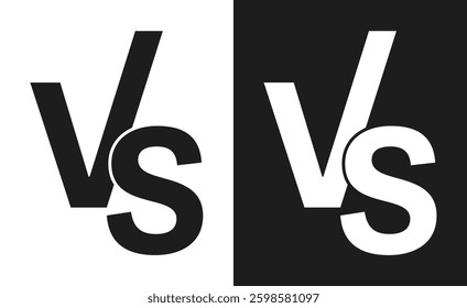 Versus logo. VS letters for sports, fight, competition, battle, match, game. VS versus symbol for confrontation or opposition design concept. Vector illustration icon.