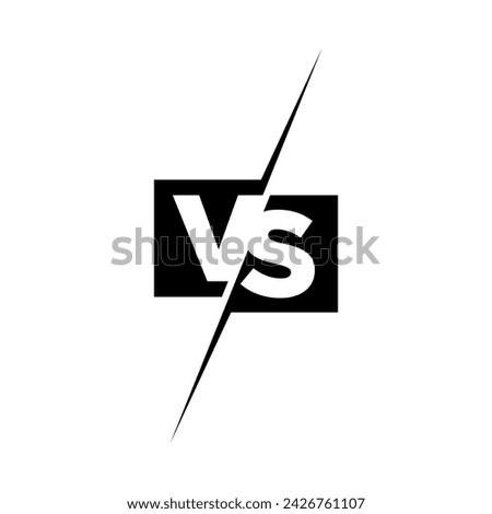 Versus logo. VS letters for sports, fight, competition, battle, match, game. Vector icon.