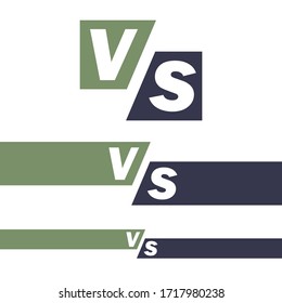 Versus Logo. VS Vector Letters Illustration. V S fighter line set. Competition Icon. Fight Symbol.