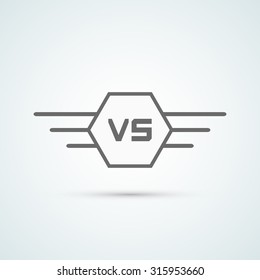 Versus Logo. VS Vector Letters Illustration. Competition Icon. Fight Symbol.