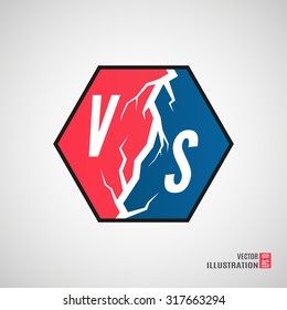 Versus Logo. VS Vector Letters Illustration. Competition Icon. Fight Symbol.