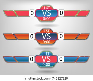 Versus Logo. VS Vector Letters Illustration. Competition Icon. Fight Symbol. Set