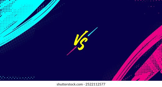 Versus antecedentes de partido para la competencia deportiva. Batalla vs fondo para torneos de juegos, póster deportivo o Anuncio