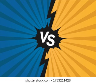versus, opponent, opposition fighting frame or border vector background design template