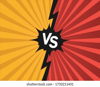 versus, opponent, opposition fighting frame or border vector background design template