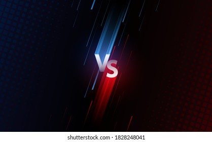 Versus red and blue background