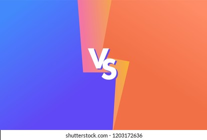 Versus red vs blue vector illustration concept vs letter, can use for, landing page, template, ui, web, mobile app, poster, banner, flyer