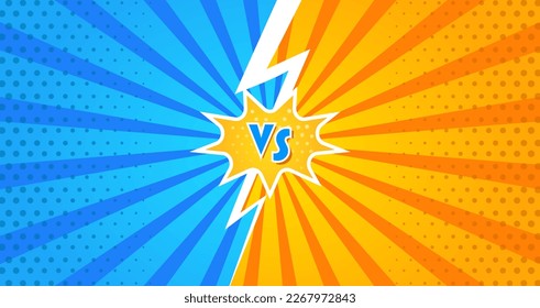 Versus Retro Elements Product Comparison Background Vector Illustration
