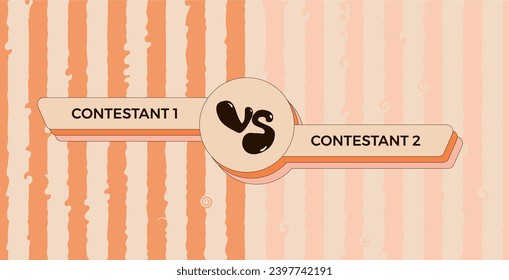 Versus retro template with logo and contestants names. Vs poster. Vector illustration .