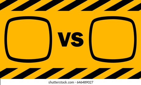 Versus Screen Background, Vector Illustration. 