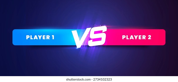 Versus Screen Concept For Sport Match Or Battle. Input Fields Player One And Two.