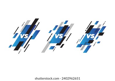 Versus screen conflict duel confrontation fight competition vector illustration
