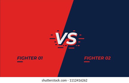 Versus screen design. Battle headline template. Fllat modern design. Vector illustration