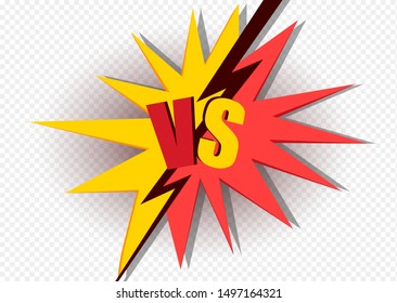 Versus screen design. Battle headline template. Game concept competitive vs. Vector illustration