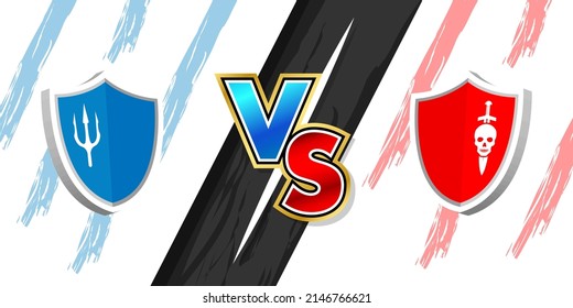 Versus screen design. Battle headline template illustration