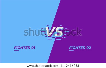 Versus screen design. Battle headline template. Fllat modern design. Vector illustration