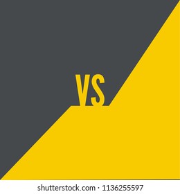 Versus screen design. VS Vector Letters Illustration.