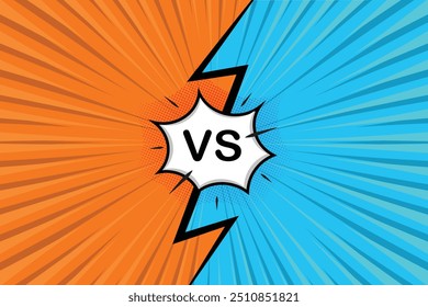 Versus Tela jogo retro VS Interface. Versus Tela Com Linha De Velocidade.