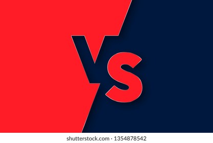 Versus screen. VS abstract background. Versus logo vs letters for sports and fight competition. Vector illustration.