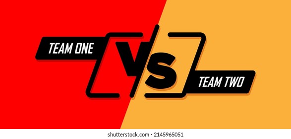 Versus screen. Vs battle or duel. Vector background