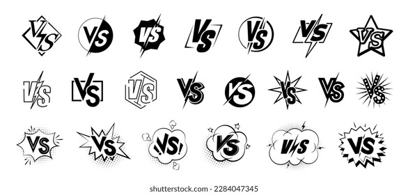 Versus screen. Vs battle or duel. Vector background