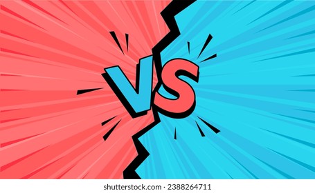 Versus screen. Vs battle or duel. Vector background