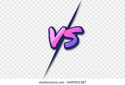 Versus screen. Vs battle or duel. Vector background