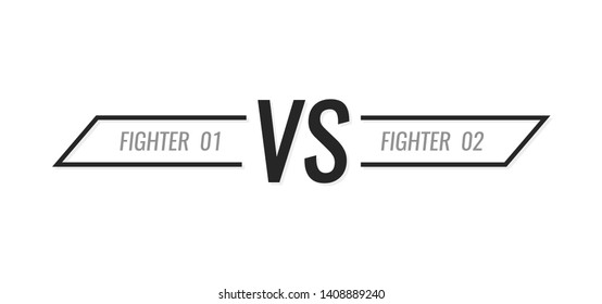 Versus screen. Vs battle headline. Modern vector illustration in flat style.