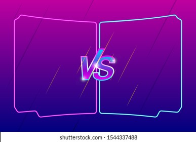 Versus screen. Vs título de batalla, duelo de conflicto. La confrontación contra la competencia. Plantilla de fondo vectorial de combate mma de artes marciales de boxeo