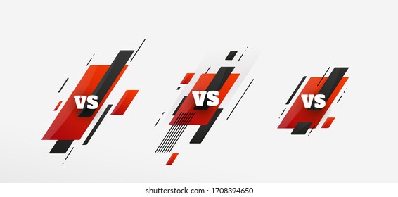 Versus screen  Vs battle headline  conflict duel between Red   Blue teams  Confrontation fight competition  Boxing martial arts mma football basketball soccer fighter match vector background