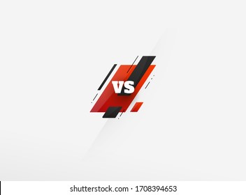 Versus screen. Vs battle headline, conflict duel teams. Confrontation fight competition. Boxing martial arts mma football basketball soccer fighter match vector background