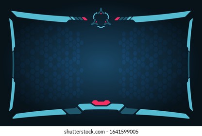 Versus screen with White HUD Design. Futuristic design.  Battle banner match. Announcement of Players And Gamers.