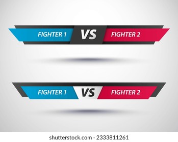 Versus sign. Battle scoreboard vector illustration