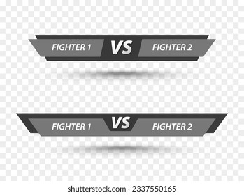 Versus sign. Battle scoreboard vector illustration