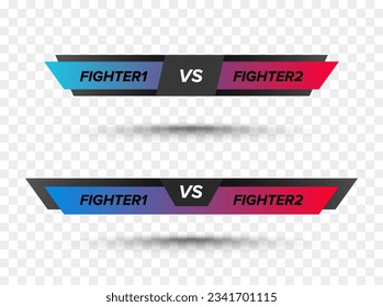 Versus sign. Battle scoreboard vector illustration