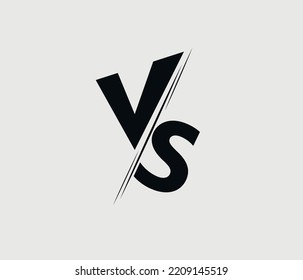 Versus Sign. Black And White Symbol.