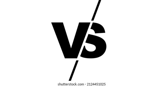 Versus sign contrast simple illustration