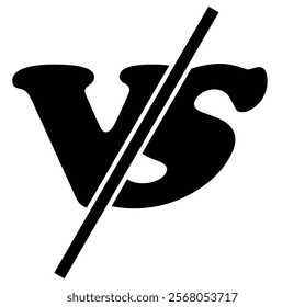 Versus sign contrast simple vector illustration.