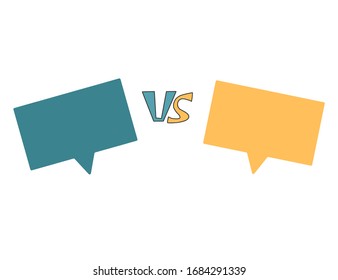 Versus  sign with copy space. VS screen. Decorative battle cover with lettering. Template for banner for competition. Vector illustration.