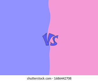 Versus signo con espacio de copia. Pantalla VS. Cubierta decorativa de batalla con letras. Plantilla para banner de la competencia. Ilustración vectorial.