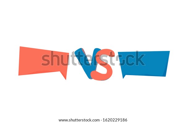 Versus  sign with copy space. VS screen.\
Decorative battle cover with lettering. Template for banner for\
competition. Vector\
illustration.