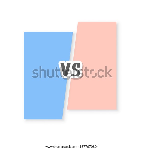 Versus  sign with copy space. VS screen.\
Decorative battle cover with lettering. Template for banner for\
competition. Vector\
illustration.