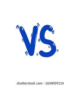 Versus  sign isolated. VS symbol. Decorative battle element with lettering. Template for banner for competition. Vector illustration.