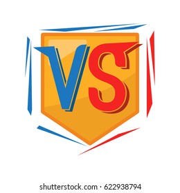 Versus sign isolated in white background
